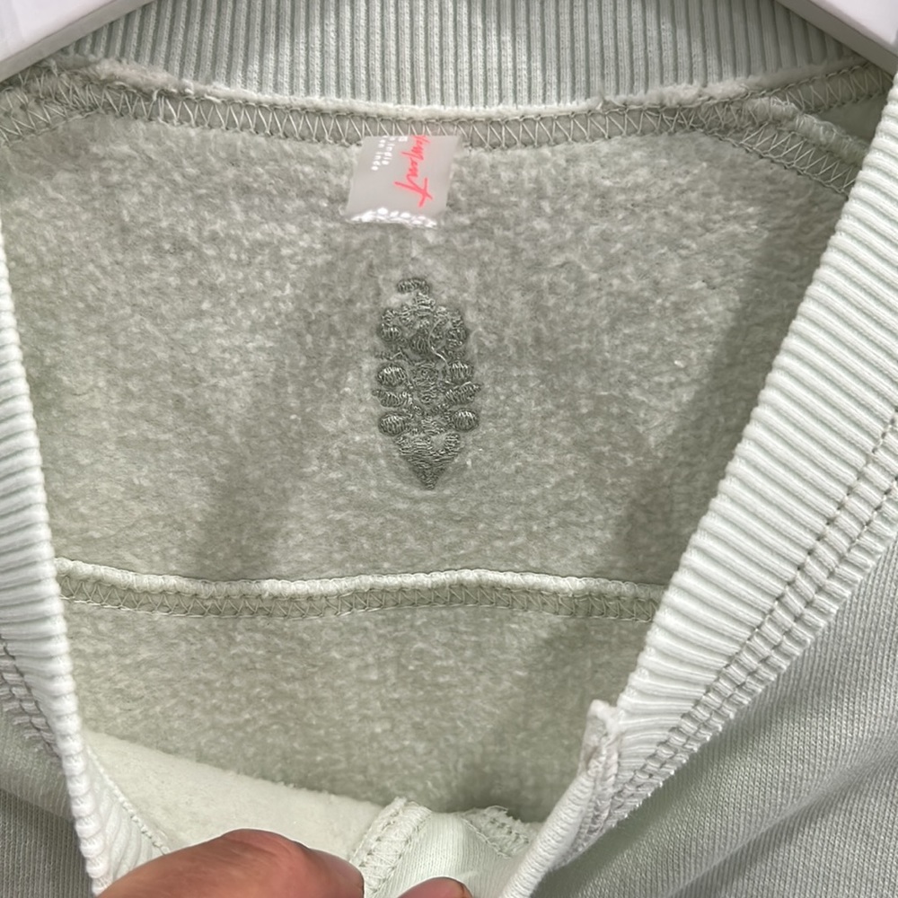 Brand New Free People/Pure Barre Pullover - Aqua Glass - Picture 3 of 4